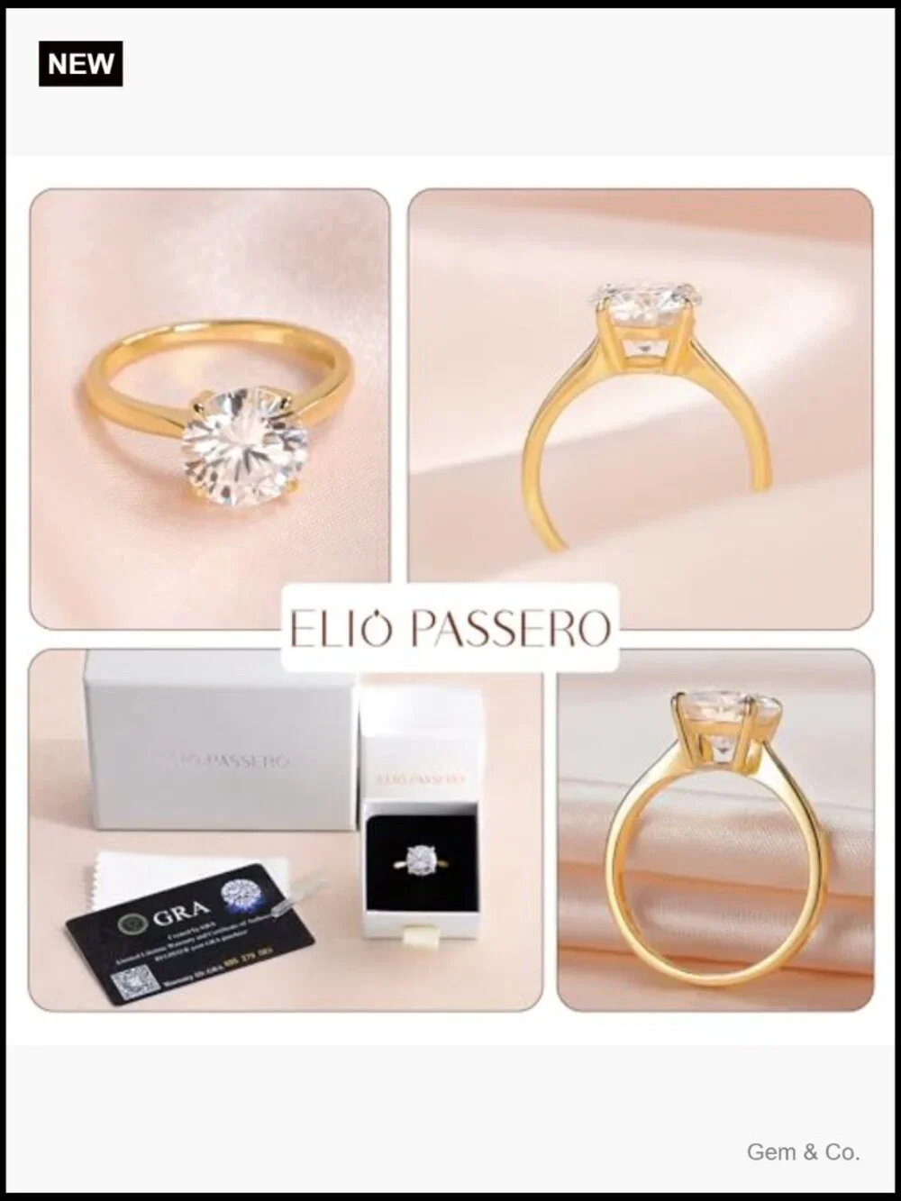 Moissanite Engagement Ring 925 Sterling Silver Plated Wedding Band Solitaire